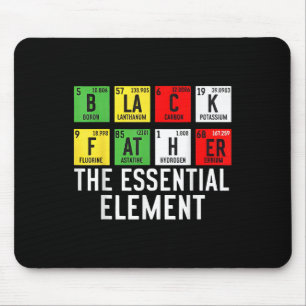 Schwarzer Vater das Wesentliche Element Vatertag J Mousepad