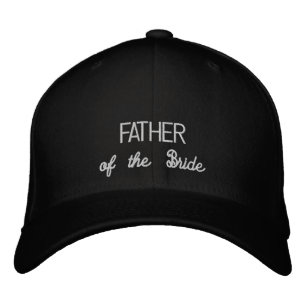 Schwarzer VATER der Brauthut Bestickte Baseballkappe
