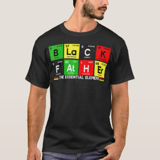 Schwarzer Vater Element Vater-Tag Stolz Schwarz T-Shirt