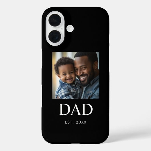Schwarzer Vater etabliertes Skript Foto  Case-Mate iPhone Hülle (Rückseite)