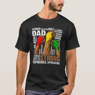 Schwarzer Vater Faust Hände Schwarze Geschichte Mo T-Shirt