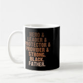 Schwarzer Vater Junetenth Vatertag Schwarzer Mann Kaffeetasse (Links)