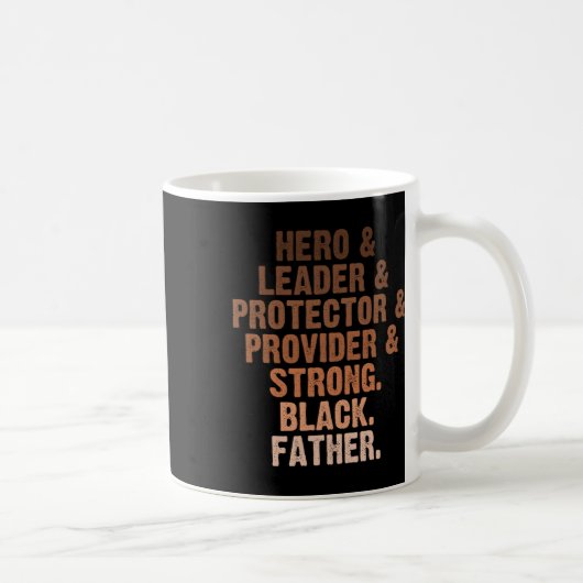 Schwarzer Vater Junetenth Vatertag Schwarzer Mann Kaffeetasse (Rechts)
