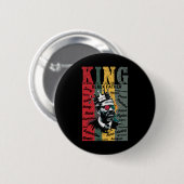 Schwarzer Vater King Black Lives Problem Schwarze Button (Vorne & Hinten)
