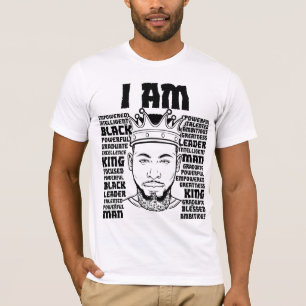 Schwarzer Vater Melanin Christlich Man Faithful Gl T-Shirt