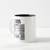 Schwarzer Vater Melanin Christlich Man Faithful Gl Zweifarbige Tasse (Vorderseite Links)