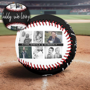 Schwarzer Vater mit Kindern und Familienvater-Foto Baseball