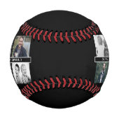 Schwarzer Vater mit Kindern und Vater 6 Foto Baseball (Rückseite)