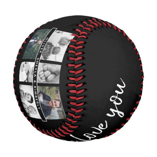 Schwarzer Vater mit Kindern und Vater 6 Foto Baseball (Schrägansicht)