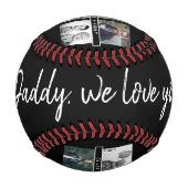 Schwarzer Vater mit Kindern und Vater 6 Foto Baseball (Vorderseite)