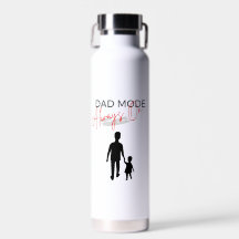 Schwarzer Vater Modus immer auf Wasserflasche