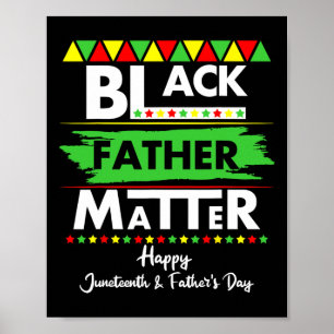 Schwarzer Vater Problem Vater Tag Junetag Afrika Poster