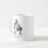 Schwarzer Vater und Tochter-Bond Kaffeetasse (Vorderseite Links)