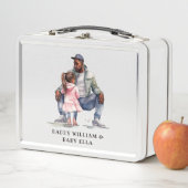 Schwarzer Vater und Tochter-Bond Metall Brotdose (Beispiel)