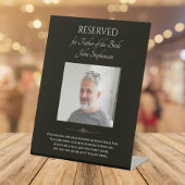 Schwarzer Vater von Foto Hochzeit Gedenkstuhl Sockelschild