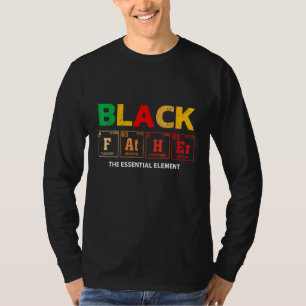 Schwarzer Vater Wesentliches Element Vatertag Lust T-Shirt