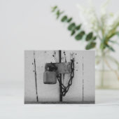 Schwarzer Verschluss Postkarte (Stehend Vorderseite)