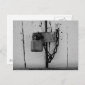 Schwarzer Verschluss Postkarte (Vorne/Hinten)