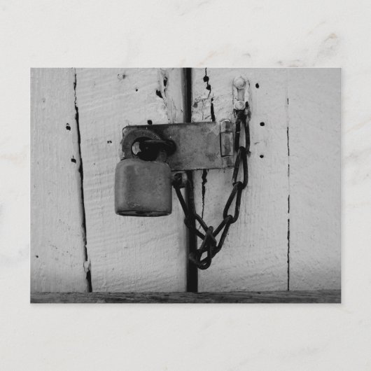 Schwarzer Verschluss Postkarte (Vorderseite)