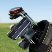 Schwarzer vertikaler Streifen mit Monogramm auf du Golf Headcover (In Situ)