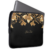 Schwarzer Verzierter Flachbildschirm Laptopschutzhülle (Vorne Rechts)