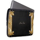 Schwarzer Verzierter Flachbildschirm Laptopschutzhülle (Vorne Rechts)