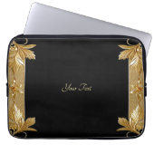 Schwarzer Verzierter Flachbildschirm Laptopschutzhülle (Vorderseite)