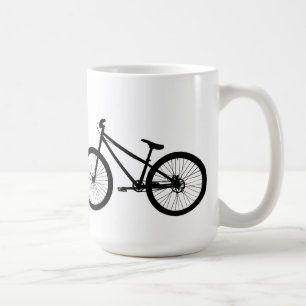 Schwarzer Vintage-Mountainbike-Becher Kaffeetasse