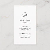 Schwarzer Vintager Retro-Friseurladen Skull Visitenkarte (Rückseite)