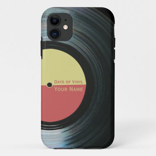 Schwarzer Vinylaufzeichnungs-Effekt auf iPhone 5 Case-Mate iPhone Hülle (Rückseite)
