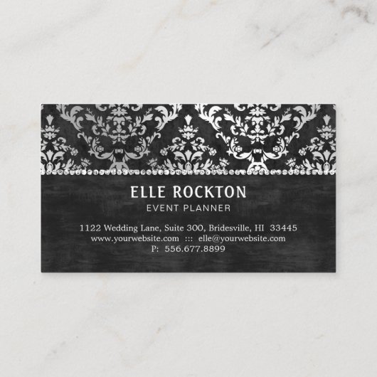 Schwarzer Visitenkarte (Rückseite)