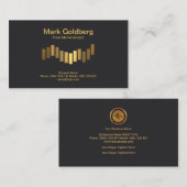 Schwarzer Visitenkarte (Vorne/Hinten)