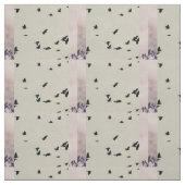 Schwarzer Vogel-gemustertes Gewebe Stoff (Muster)