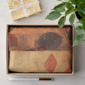 Schwarzer Vogel Herbstleaves Artwork-Dekoupage Seidenpapier (Geschenk)