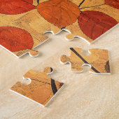 Schwarzer Vogel Herbstleaves Puzzle (Seite)