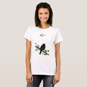 Schwarzer Vogel T-Shirt (Vorne ganz)