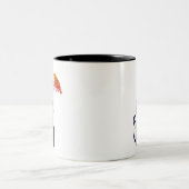 Schwarzer Vogel Zweifarbige Tasse (Mittel)