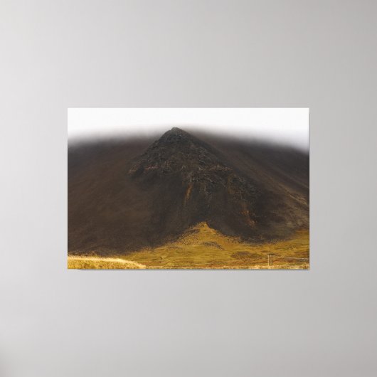 Schwarzer Vulkanberg und tiefer Wolken Leinwand Ku (Vorderseite)