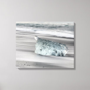 Schwarzer vulkanischer Strand   Vatnajökull-Nation Leinwanddruck