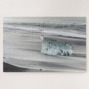 Schwarzer vulkanischer Strand Vatnajokull-Nation Puzzle