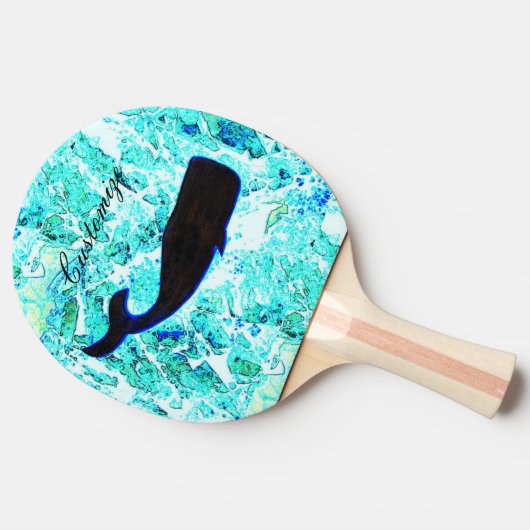 Schwarzer Wal Thunder_Cove Tischtennis Schläger (Seitenansicht)