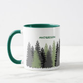 Schwarzer Waldkiefern-Baum-Holz-kundenspezifische Tasse (Links)