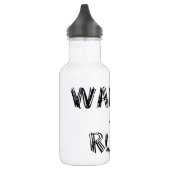 SCHWARZER WALK JOG RUN (Schriftart SCRIBBLE) Trinkflasche (Links)