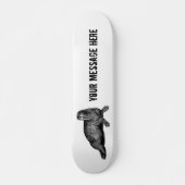 Schwarzer Walrus einfache Illustration Skateboard (Vorne)