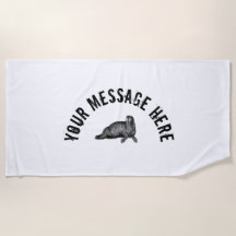 Schwarzer Walrus einfache Illustration