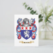 Schwarzer Wappen (Familienwappen) Postkarte (Stehend Vorderseite)