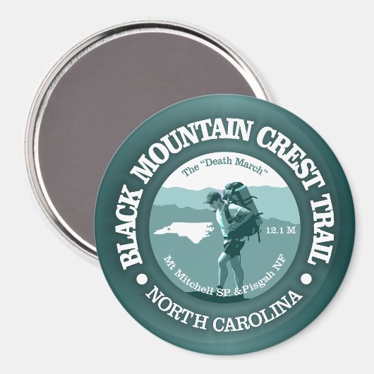 Schwarzer Wappen Trail (T) Magnet (Vorderseite/Rückseite)