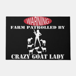 Schwarzer Warzenbauernhof, von Crazy Goat Lady übe Fußmatte