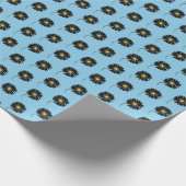 Schwarzer Wasserhaube Geschenkpapier (Ecke)