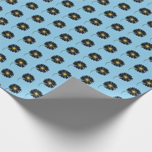 Schwarzer Wasserhaube Geschenkpapier (Ecke)